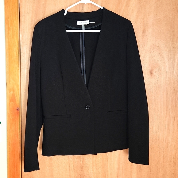 Ladies Collar-less Black Blazer from Calvin Klein - Picture 1 of 5